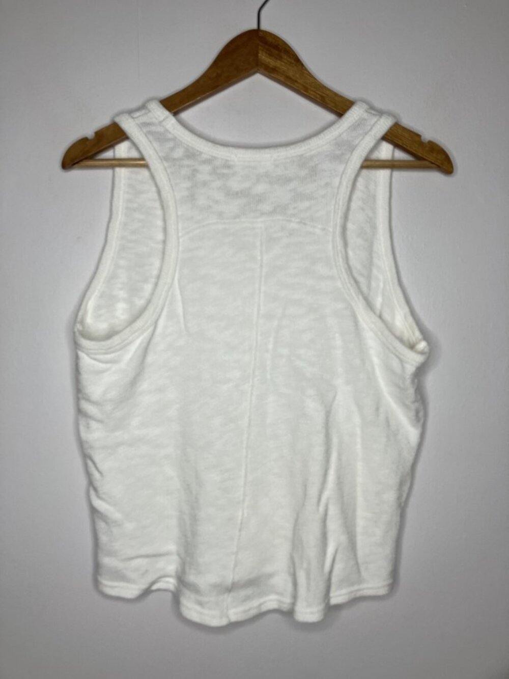 Basin + Range Women's White 100% Cotton Slub Knit Tank Top Size Large - Picture 5 of 8